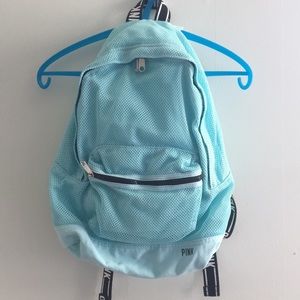 Light Blue Mesh Front backpack